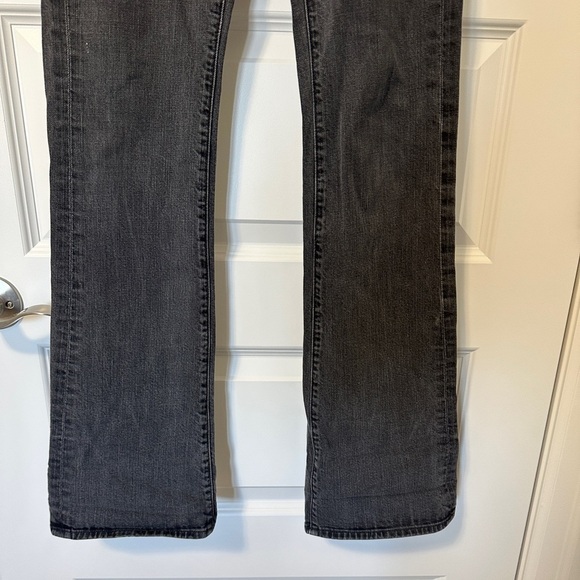 7 For All Mankind Vintage Black Distressed Denim Jeans Size 25 Womens - Picture 2 of 10